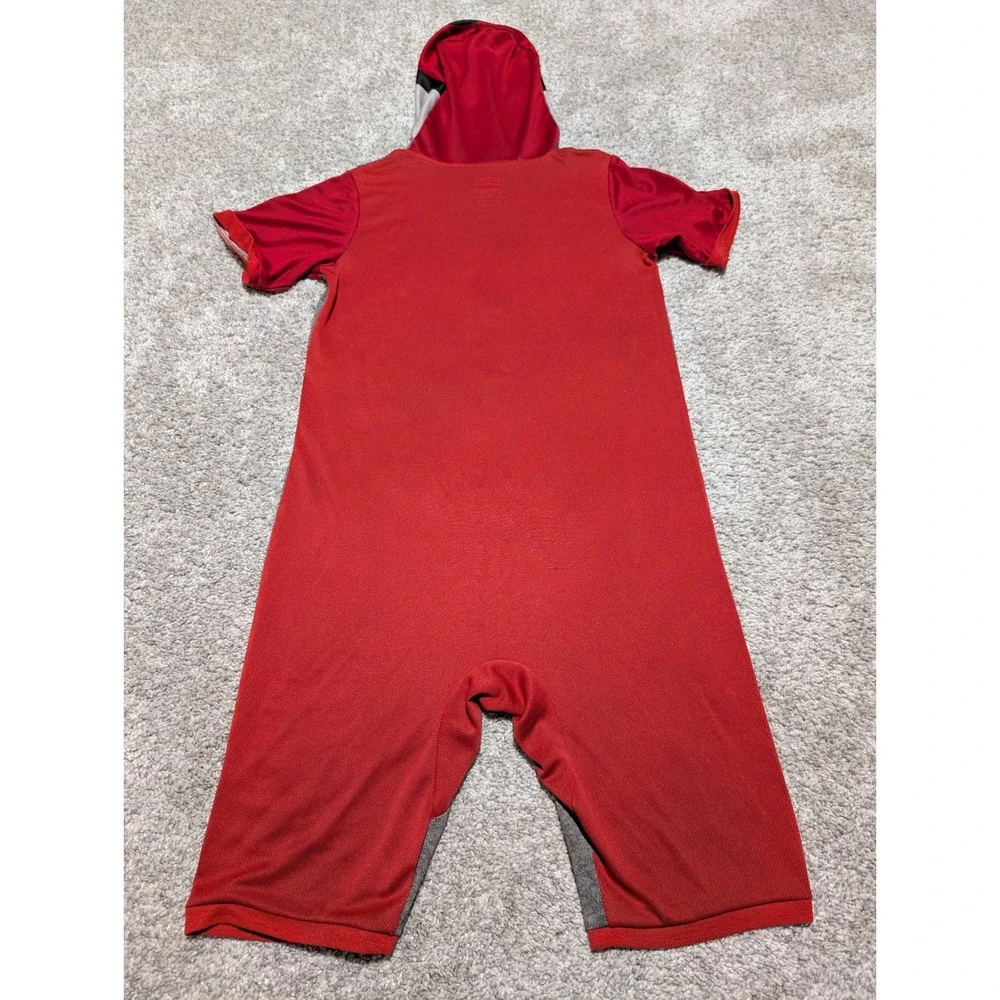 Pokemon Pikachu Hooded‎ Union Suit Romper Boys Small Gray Red Pika Pika Pajamas